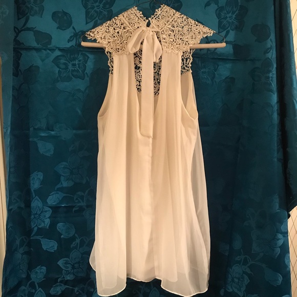 Charlotte Russe White Dress With Lace - Picture 2 of 2